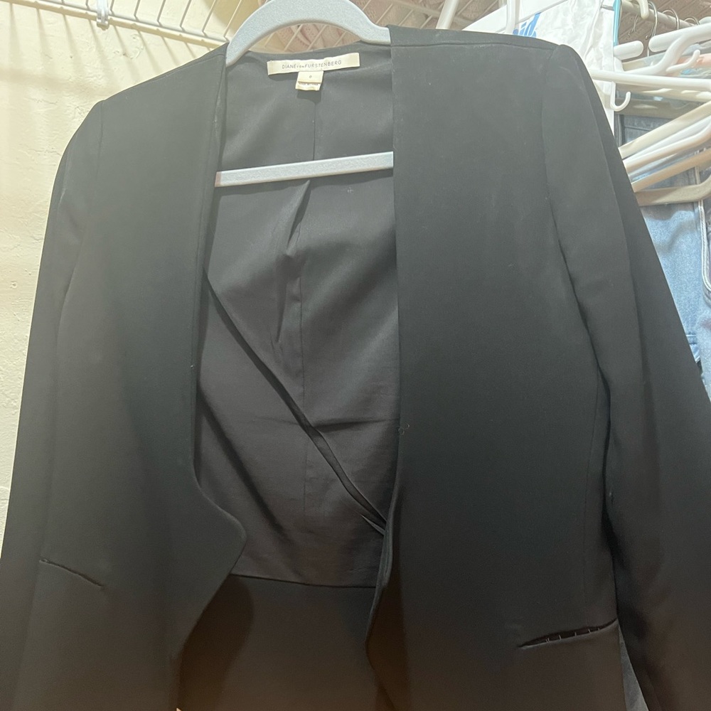 DVF Feriha Black Blazer sz 0